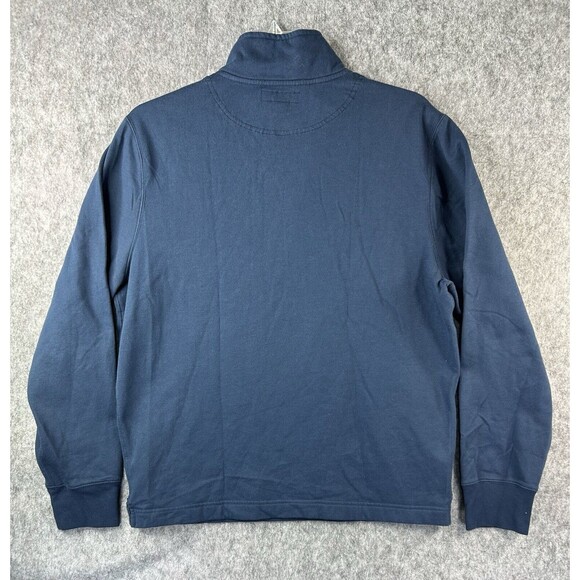 J Crew Mercantile 1/4 Button Pullover Mock Neck Sweatshirt Men's L Blue Soft - Picture 4 of 9